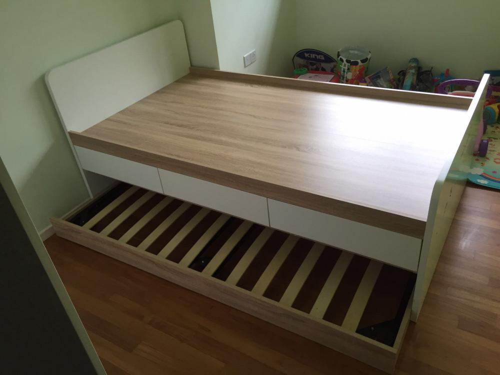 USED bed frame with pull out bed - BUY/SELL/TRADE PRELOVED ...