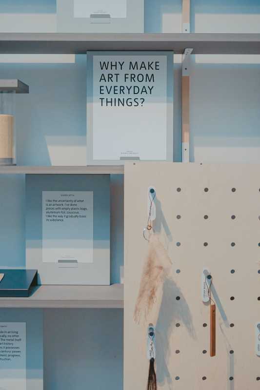 shelves and pegboard